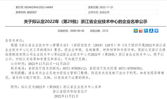 浙江省企業(yè)技術(shù)中心！本松新材首次申報(bào)并光榮上榜